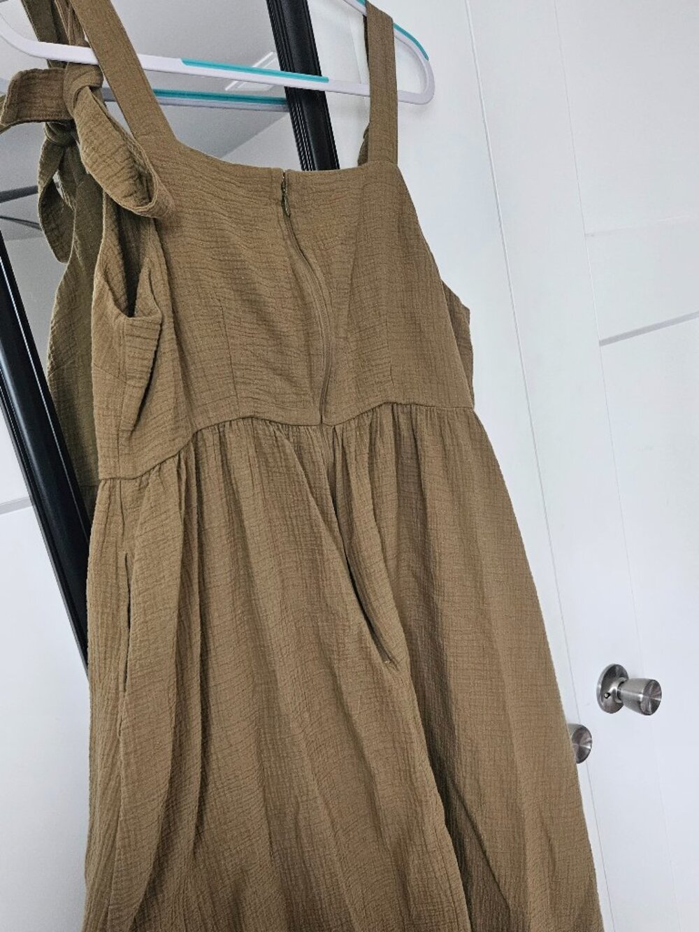 Lucy&Yak Olive Green Faye Cotton Dress